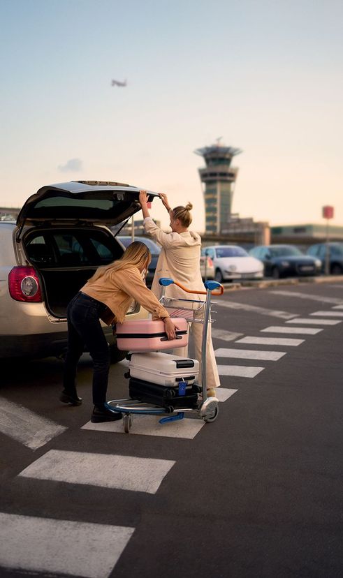 stationnement à l'extérieur de l'aéroport