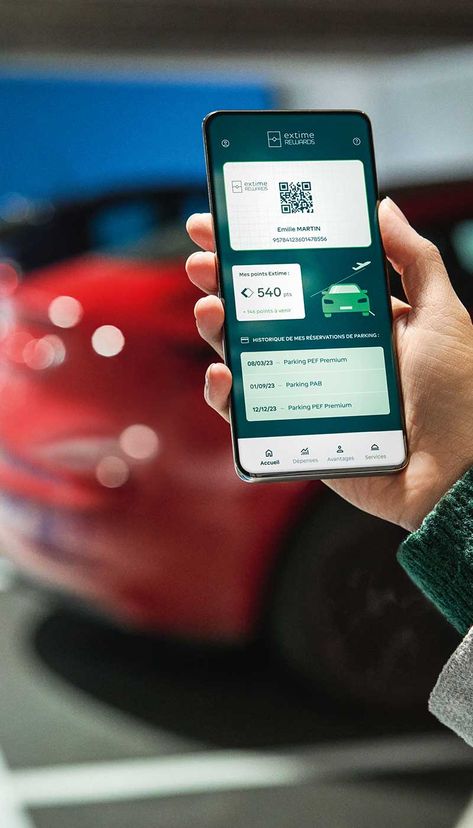 application pour la gestion du parking extime